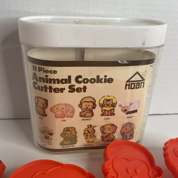 Hoan Animal Cookie Cutters Set With Recipe 1986 Vintage Animals - Picture 4 of 8